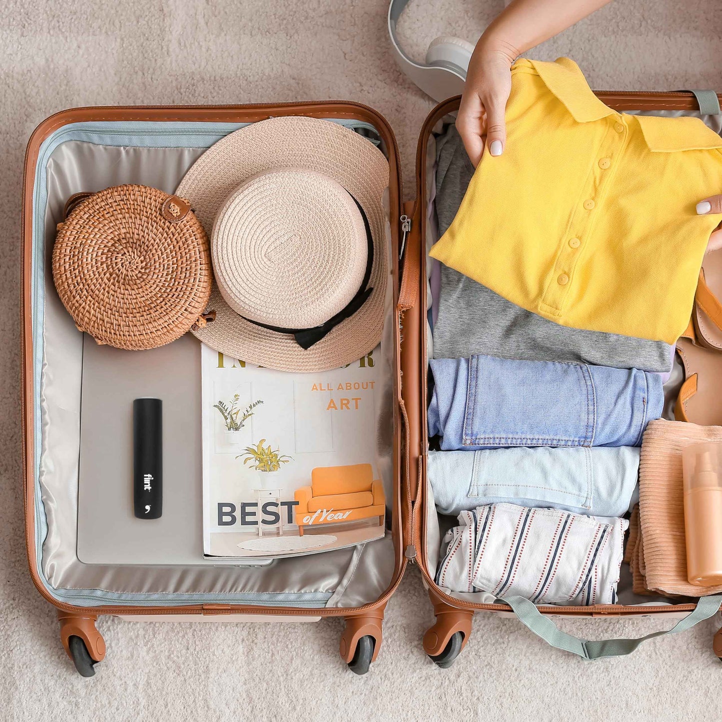 Flint Classic Black Retractable Mini Lint Roller with 90 Extra Sticky Sheets, Small and Portable Lint Roller, Ideal Pet Hair Remover, Travel Lint Rollers for pet Hair Extra Sticky