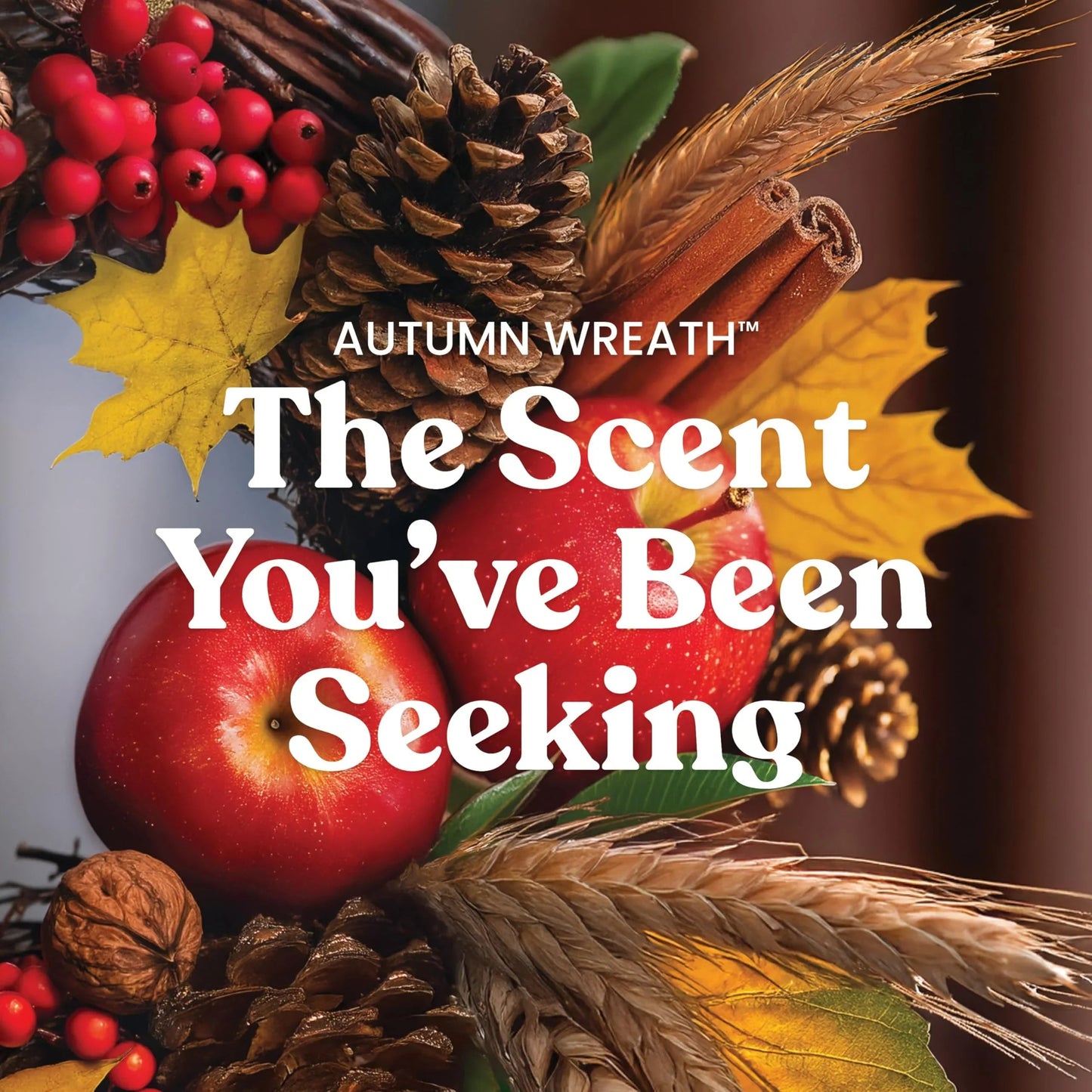 Yankee Candle Autumn Wreath, Fall Scented Candle, 22oz Large Jar with up to 150 Hour Burn Time jlhbookstore.store