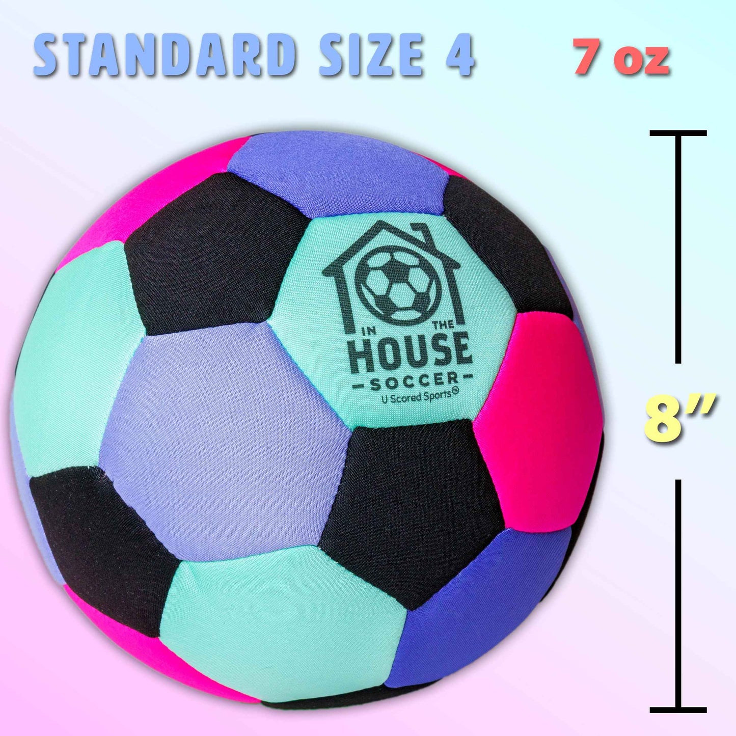 in The House Soccer Ball - Indoor Size 4 Padded Soccer Ball for Girls (Ages 3+), Boys (Ages 3+) & Adults - Bring Soccer Practice Home - Perfect for Juggling - Gift for Soccer Player