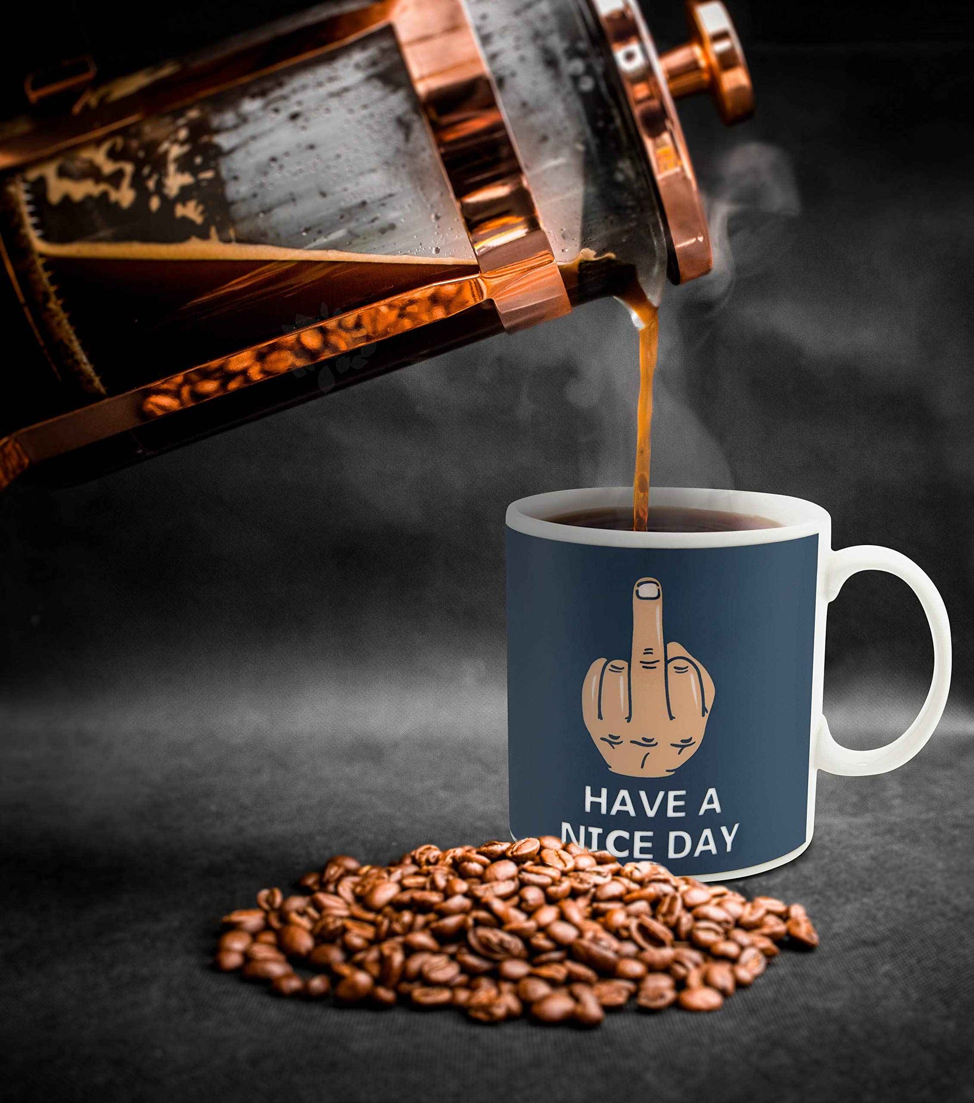 Decodyne Funny Coffee Mug, Gag White Elephant Gifts for Adults and Coworkers - Perfect for Bachelorette Parties, Christmas, and Novelty Gifts, 14 Ounce (Black)