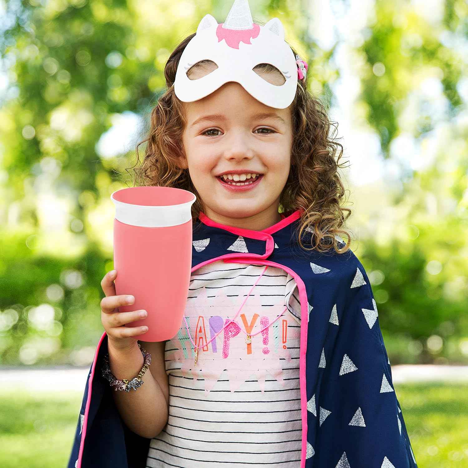 Munchkin Sippy Cups for Toddlers 1-3, Spill Proof Miracle 360 Cup, 10 Ounce, 2 Pack, Pink/Purple