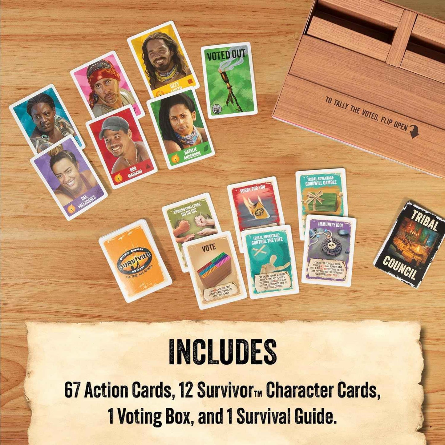 Exploding Kittens Survivor: The Tribe Has Spoken 3-6 Players - Ages 8+ - 30 Minutes to Play - Official Card Game for Survivor Fans - Family Game Night, Card Game