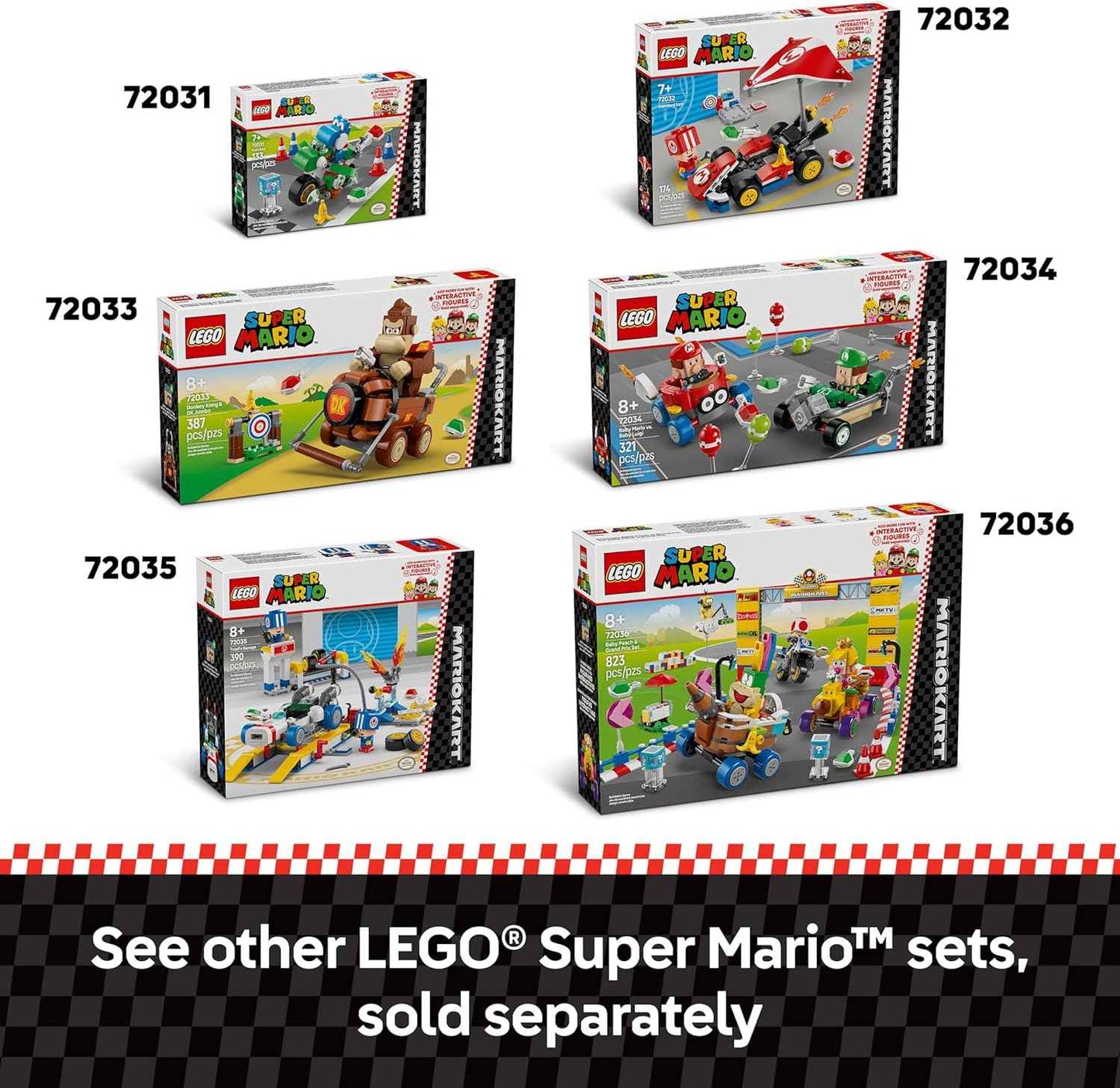 LEGO Super Mario: Mario Kart Standard Kit - Collectible Toy Building Set for Kids, Boys and Girls, Ages 7+ - Nintendo Mario Kart Toy for Fans - Gift Idea for Birthdays - 72032