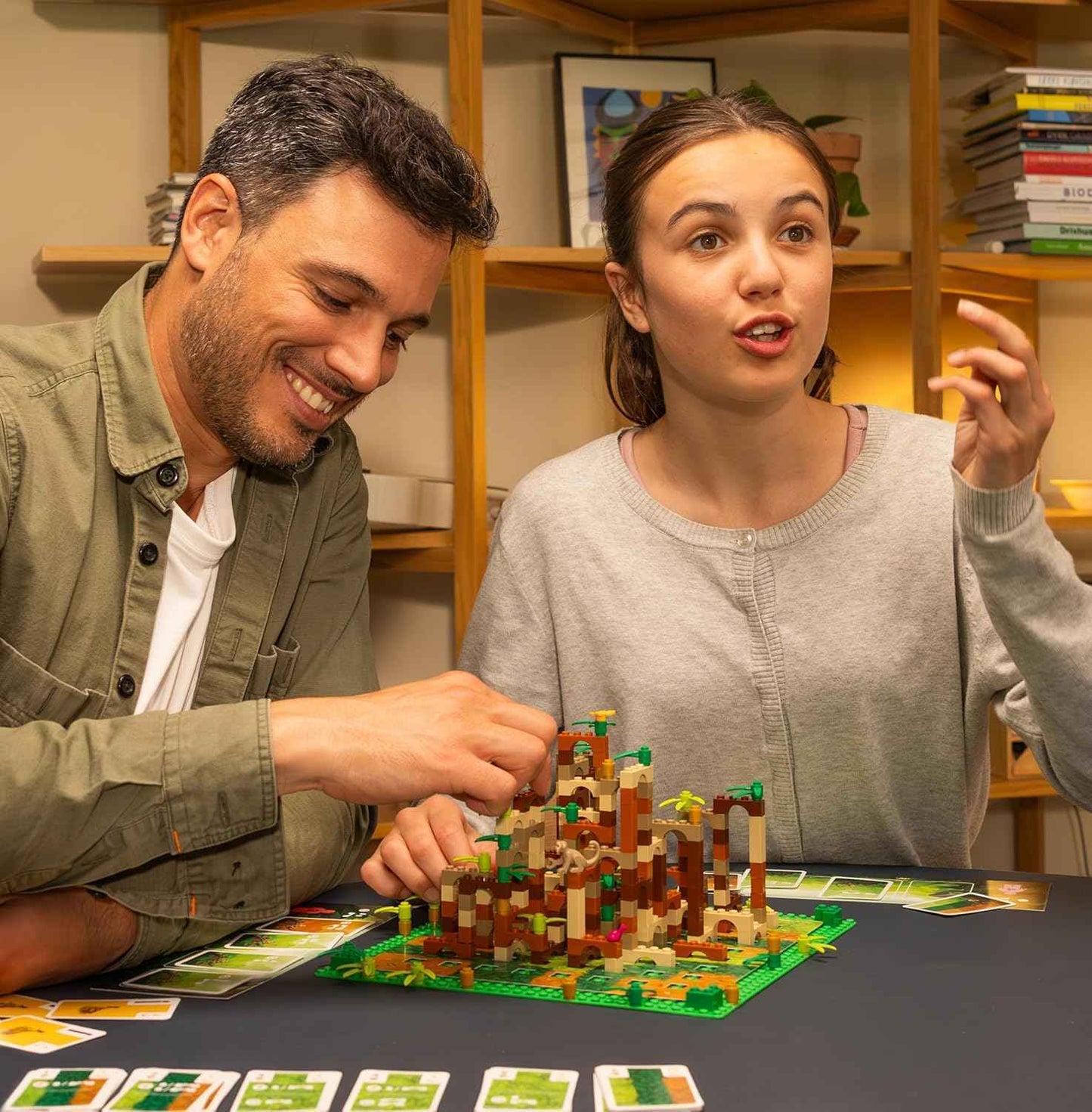 Dotted Games Monkey Palace: A Lego Board Game - Build Your Way to Victory Brick by Brick! Fun Family Brick-Building Game for Kids & Adults, Ages 10+, 2-4 Players, 45 Minute Playtime