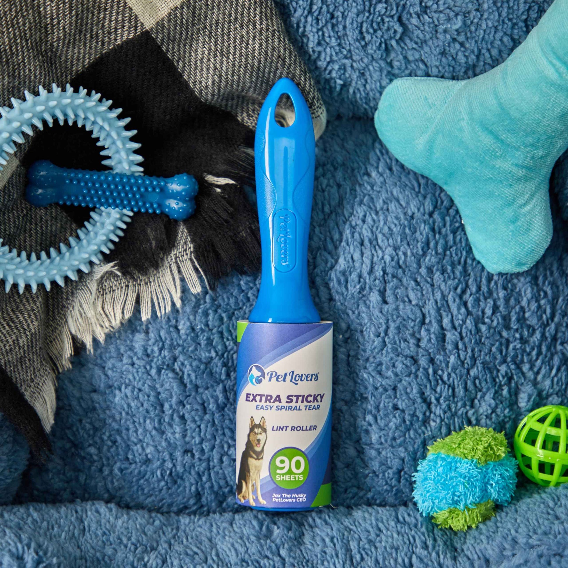 PetLovers Extra Sticky Lint Roller Mega Value Set 450 Sheets for Pet Hair Removal and Clothes, Dog and Cat Lint Remover 5 Pack