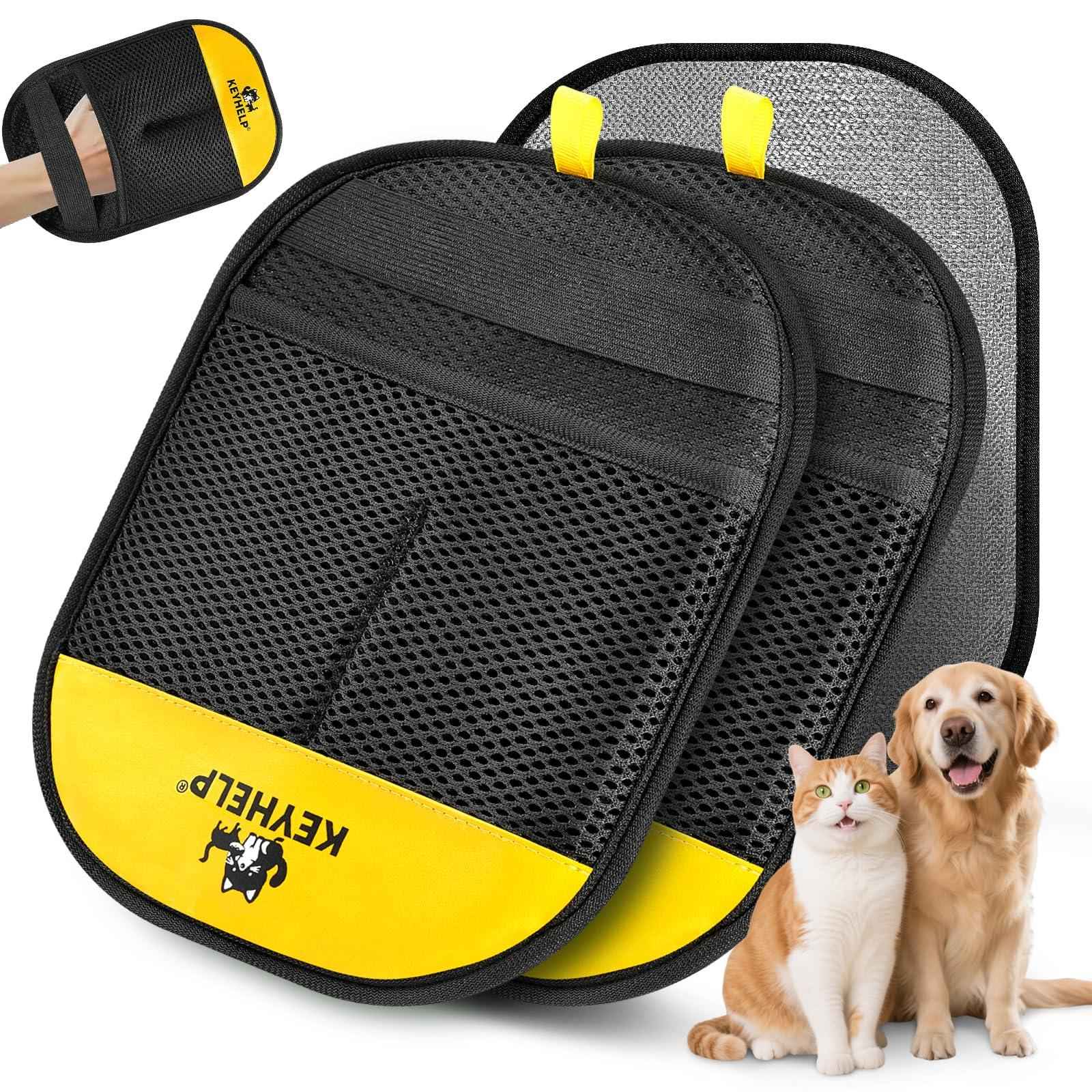 Pet Hair Removal Glove for Dogs & Cats, Newly Upgraded Reusable Electrostatic Pet Hair Gloves, Pet Hair Remover Tool for Clothing, Couch, Carpet, Car Seat