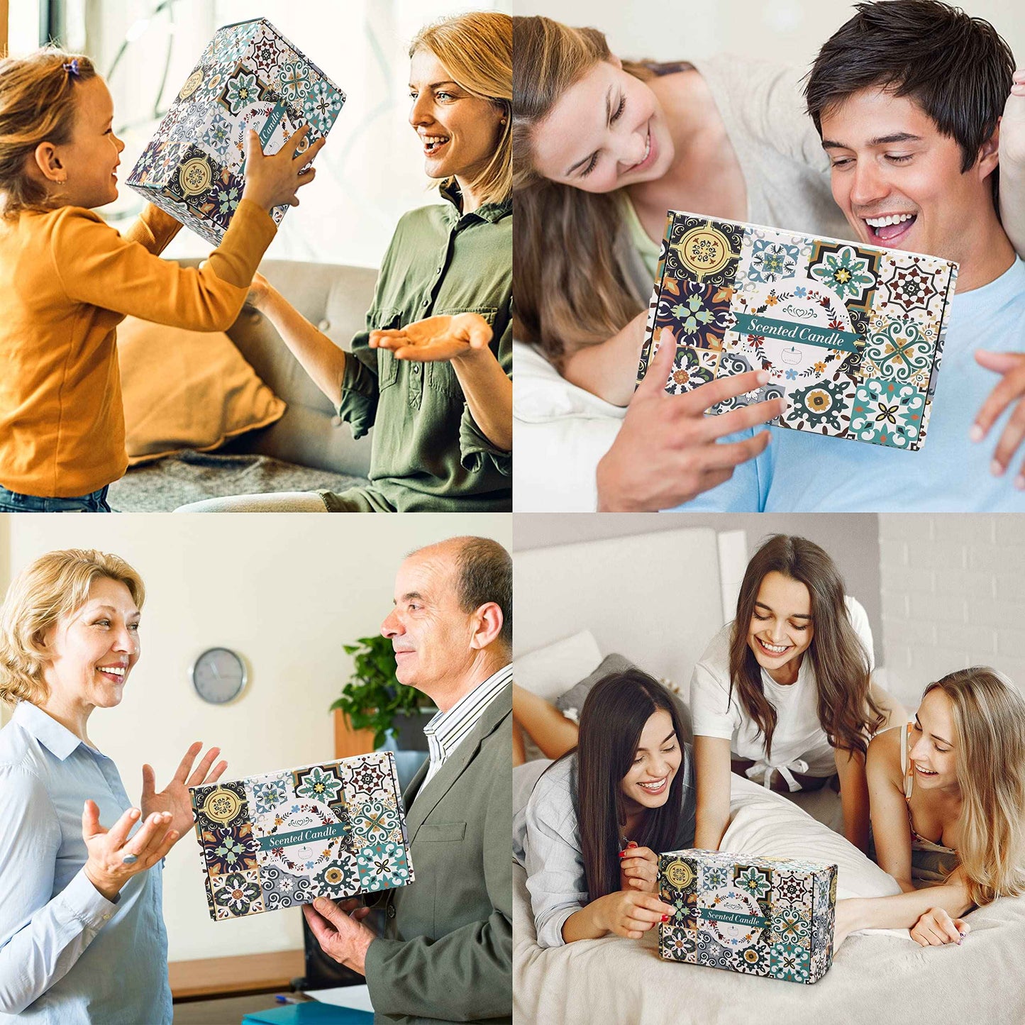 Scented Candles Gift Set,12 Pack Candles for Home Scented, 300 Hour Long Lasting Soy Wax Aromatherapy Candle Set, Birthday Gifts for Women with Gift Box