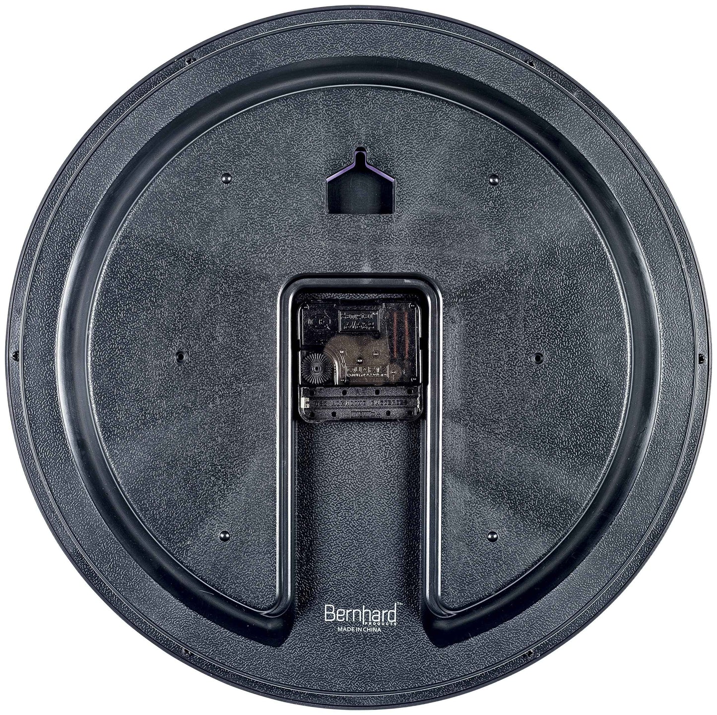 Bernhard Products Black Wall Clock Silent Non Ticking 10 Inch Quality Quartz Battery Operated Round Easy to Read Home/Office/Kitchen/Classroom/School Clock Sweep Movement